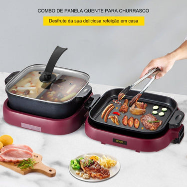 Grelhador e Fondue 2 em 1