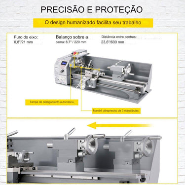 Torno de Metal (1100W 220x600mm)