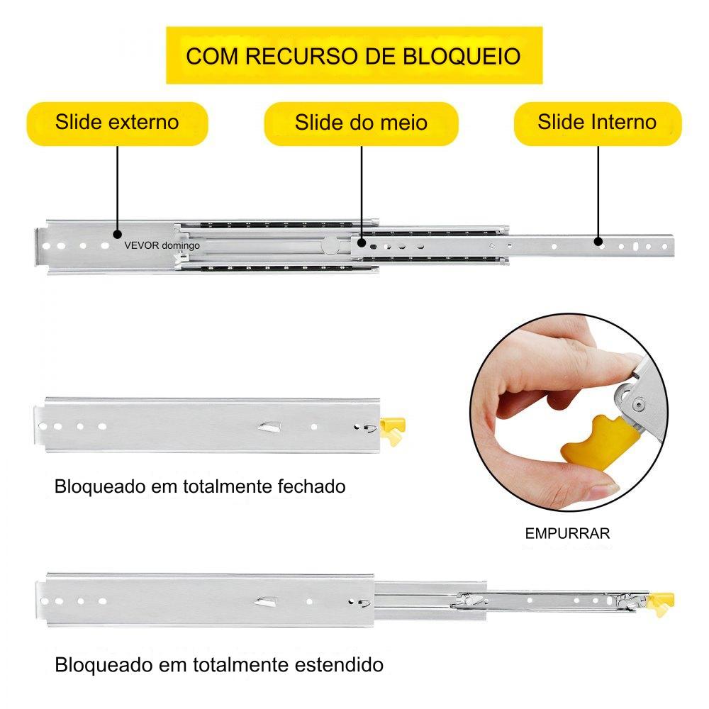 Trilho de Gaveta de 864mm - Kugelgelagert