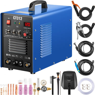 3 em 1 Máquina de soldagem CT-312 PRO WIG TIG + MMA + Inversor de cortador de plasma IGBT