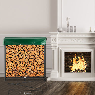 Suporte para Lenha - Metálico 183.5x36.2x122cm