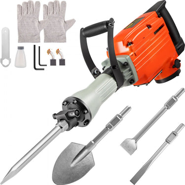 Martelo de demolição de vevvor 2200 w Stemmhammer 1400 rpm martelo de compressão abrupto martelo incl.