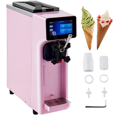 Máquina de Gelado Comercial Rosa - 10-20L/h