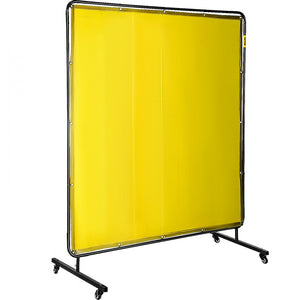 Cortina de soldagem de soldagem de vinil  com estrutura de 6 x 6 cortina de soldagem (amarelo)