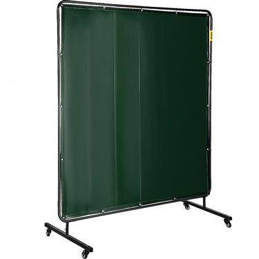Cortina de soldagem de vinil Cortina de soldagem Acessórios Cortina de proteção térmica com quadro 6' x 6' cortina de soldagem verde