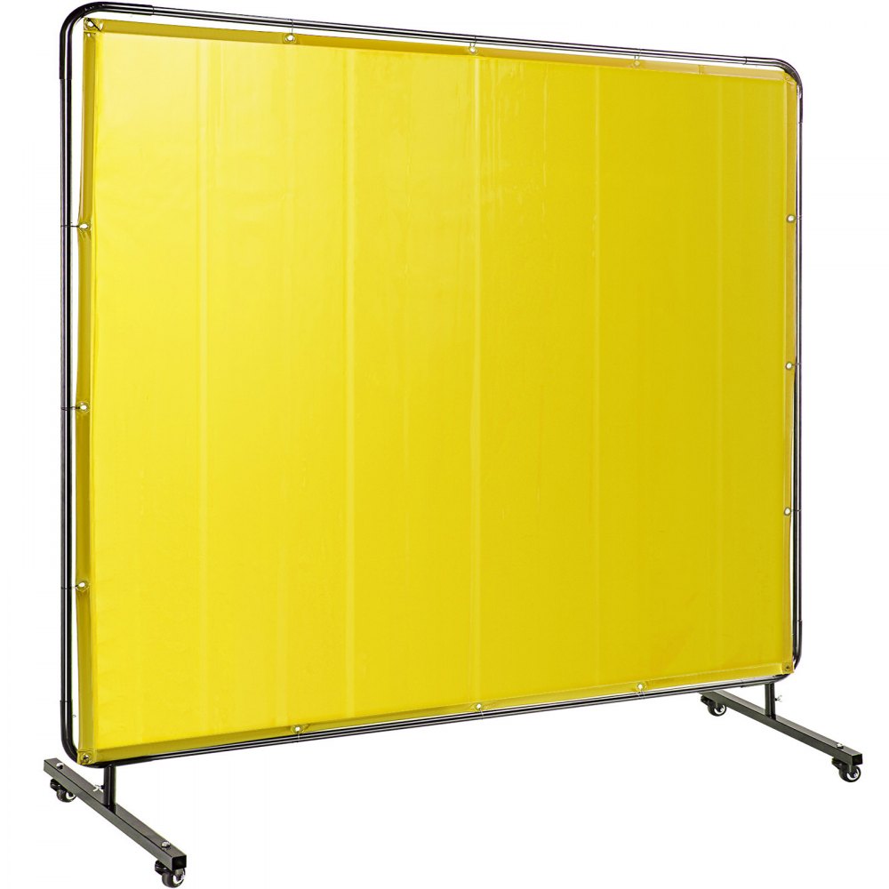 Cortina de soldadura de vinil 183 cm x 244 cm cortina de soldadura amarela cortina de soldadura com moldura de vinil retardador de chama