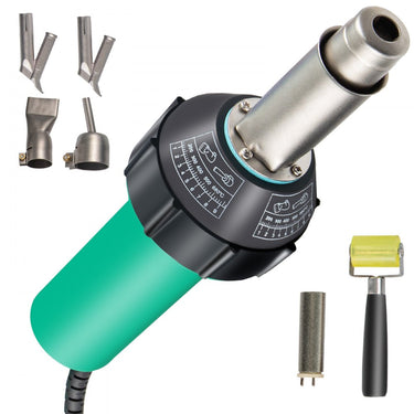 Vapor Pruntstaf Device de soldagem Pistola de ar quente 1600W PVC PVC Gun 4 Bocadas de substituição Soldagem de ar quente de plástico 40-60 ? Cabo de soldagem de soldagem 3m para soldagem PE, PP e PVC placas de plásticos