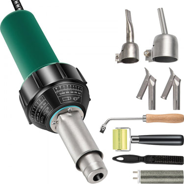 Dispositivo de soldagem de plástico  Pistola de ar quente 1600W Pistola de soldagem de PVC 40-60 ? Soldagem de ar quente de plástico incl.