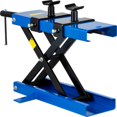 Motocicleta Scissor Lift 1100 Pound Motor Lift Blue X Shape