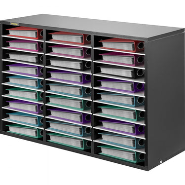 Organizador de documentos  - 27 compartimentos marrom