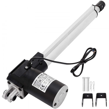 Atuador Linear de 12": Motor de 12V 6000N Impermeável e Silencioso