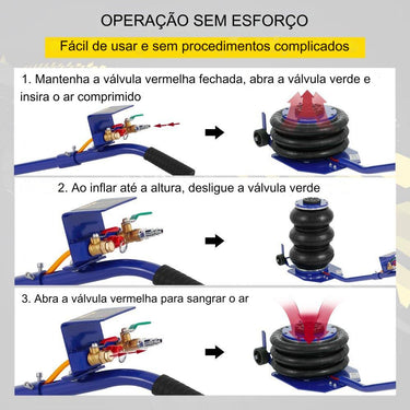 Macaco Pneumático de Elevação de Veículos  3T