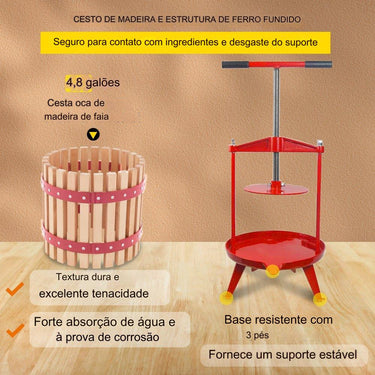 Espremedor de Frutas Manual 18L