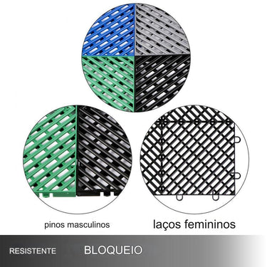 Telhas de Encaixe para Piso  - Conjunto de 50