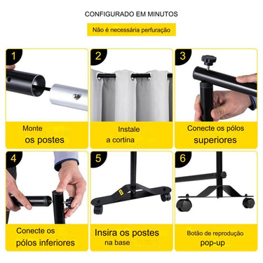 Divisor de espaço  - cortina de ojete escritório