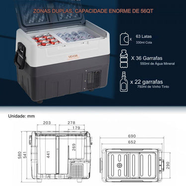 Frigorífico de Campismo 55 L 12/24 V