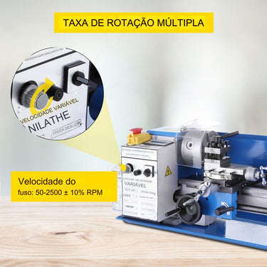 Torno de Metal Mini (Precisão)