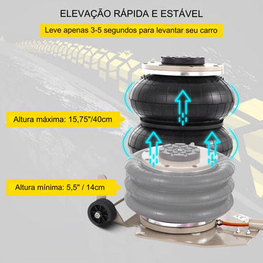 Pneumático Jack com Longa Alavanca