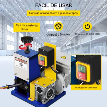 Decapadora  descarnadora desfiadora descascadora  automática de cabo de 180 W (0.06-1 polegada)