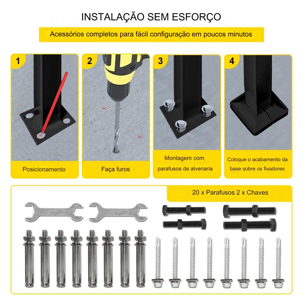 Corrimão de Ferro Forjado - Arco de Porta - Estável