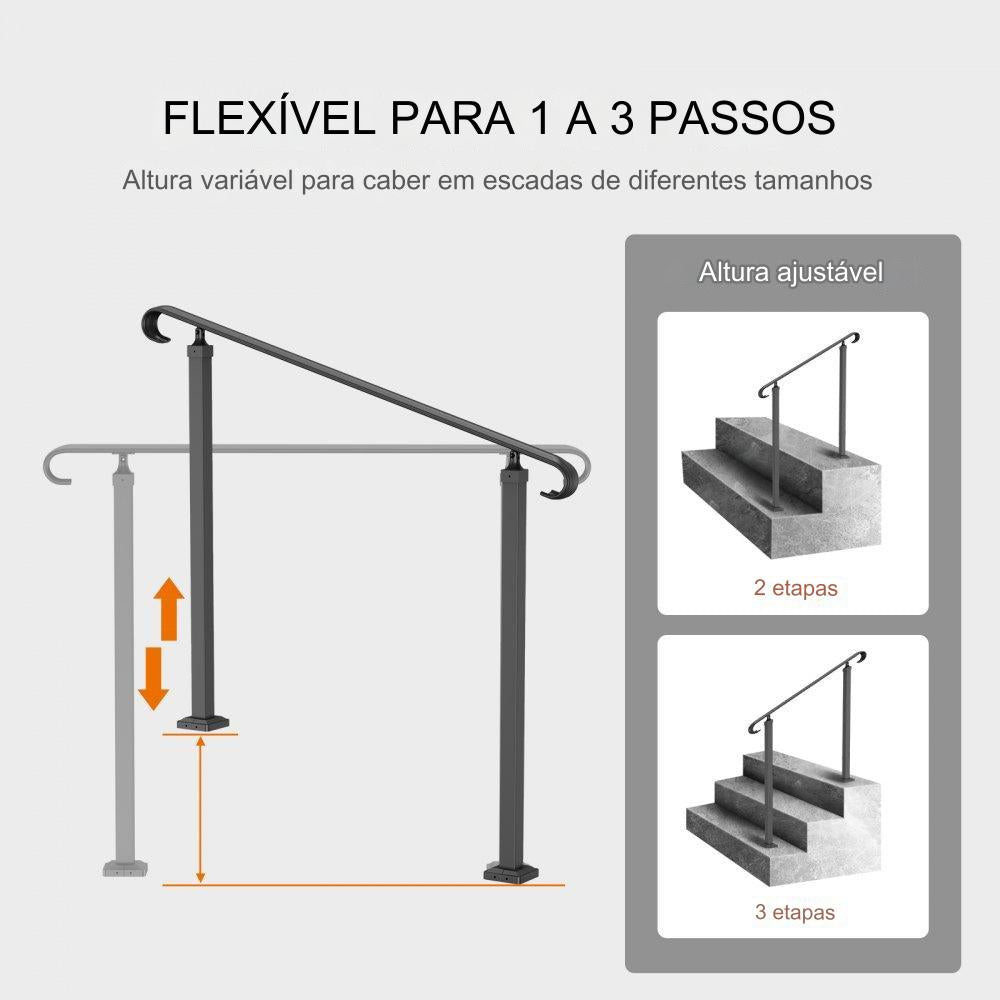 corrimão de escadas exterior