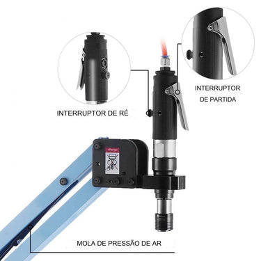 Máquina de Roscar Pneumática Vertical M3-M12