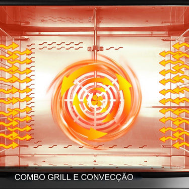 Forno de Convecção 4500W com Função de Pulverização
