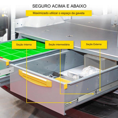 Trilho de Gaveta de 2438mm - 225kg