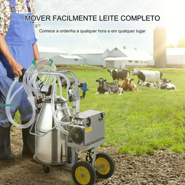 Maquina de  Ordenha  ordenhar Elétrica Inox 25L