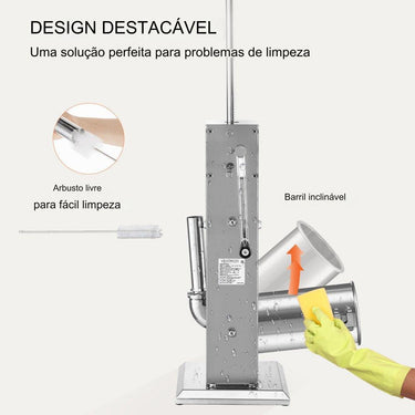 Enchedor de Linguiça de Aço Inoxidável 5L
