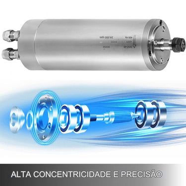 Motor de Fuso 0.8KW CNC (Arrefecimento a Água)