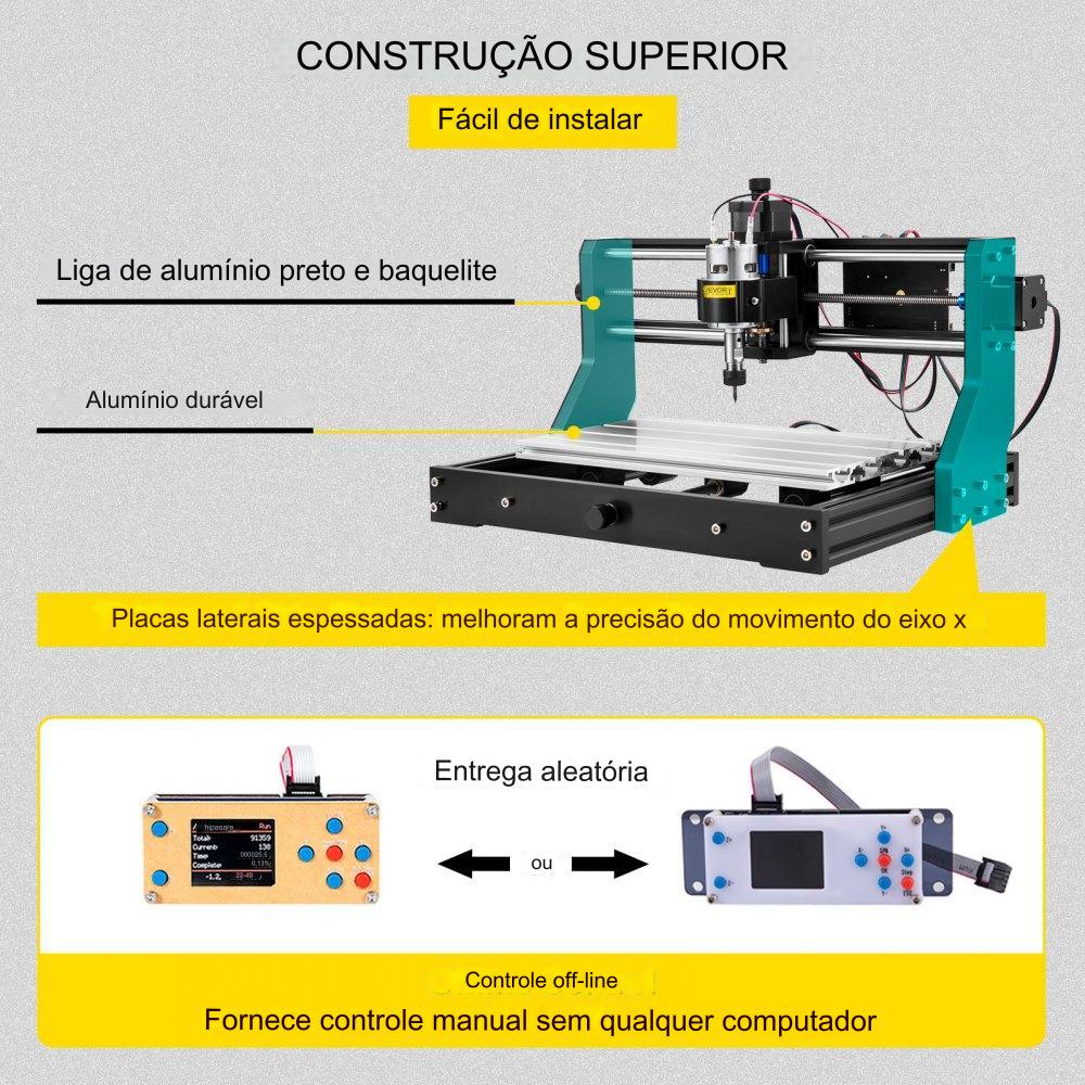 Máquina de Fresagem CNC 3018 Pro com Controlador Offline