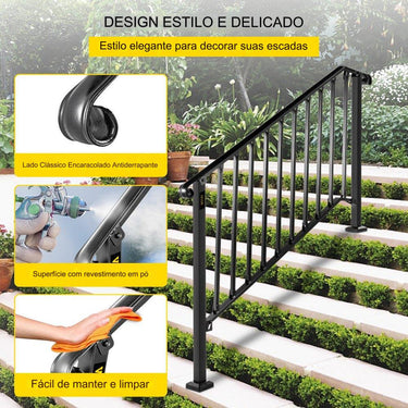 Corrimão exteior para escadas externas