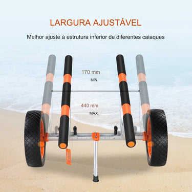 Carrinho de Kayak em Alumínio (Até 204kg)