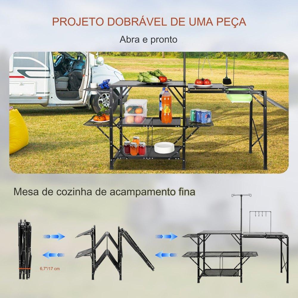 Mesa de Cozinha Portátil - Dobrável