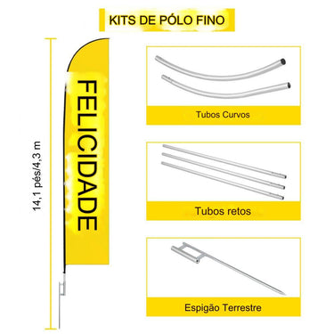 Bandeira  mastro Swooper publicidade