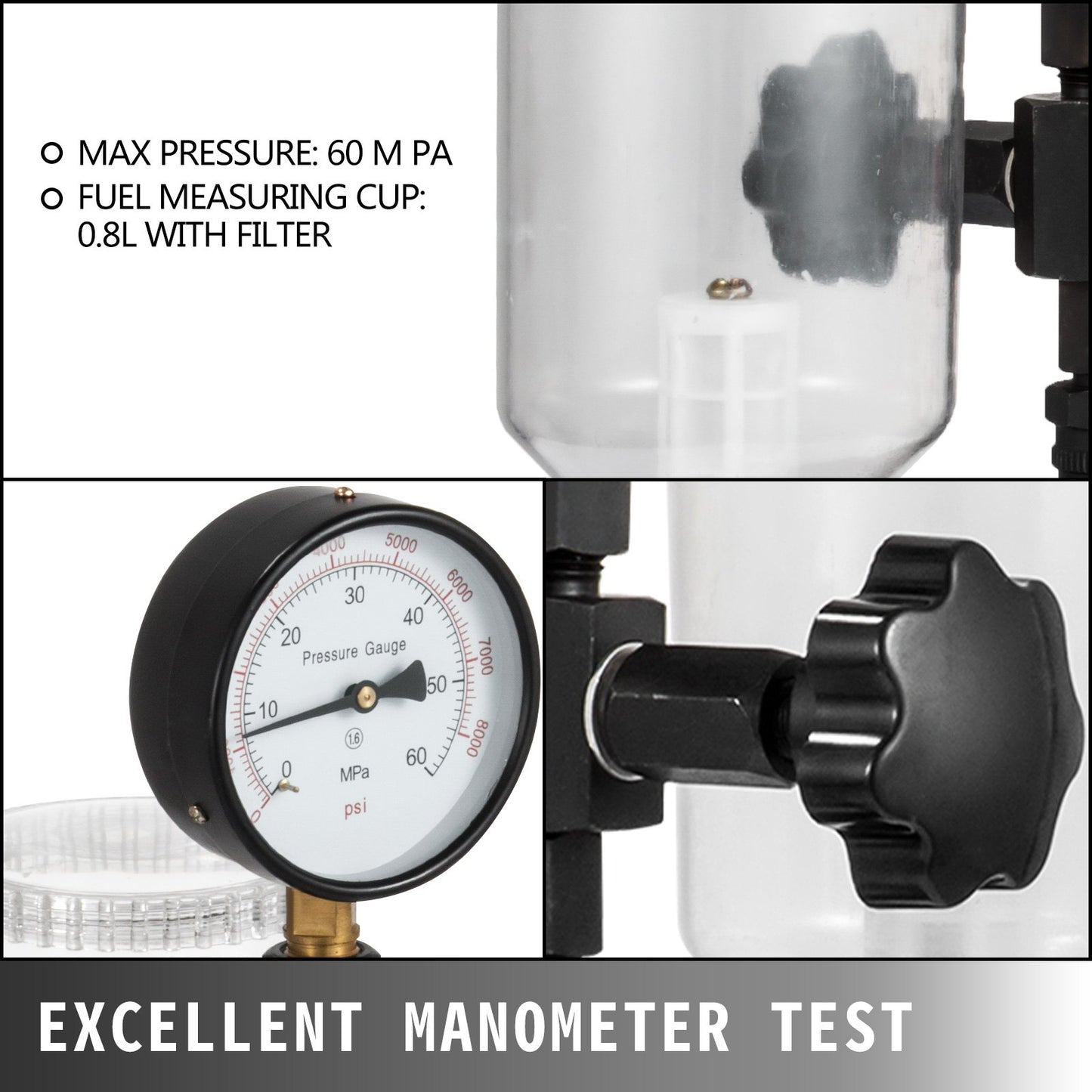 Maquina teste e limpador de injetores gasoleo 600Bar