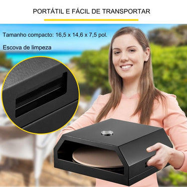 Forno de Pizza a Gás para Churrasco  - 42x37x19cm