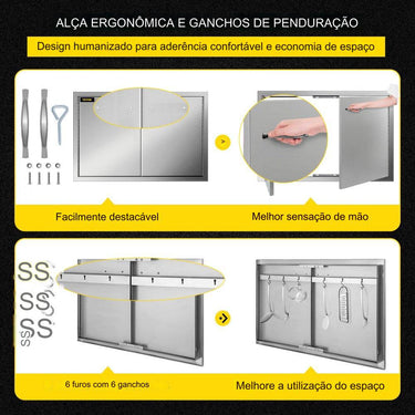 Porta para Churrasqueira - 84x56cm