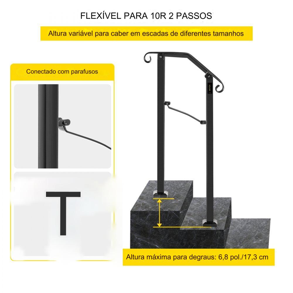 Corrimão de Ferro Forjado - Arco de Porta - Estável