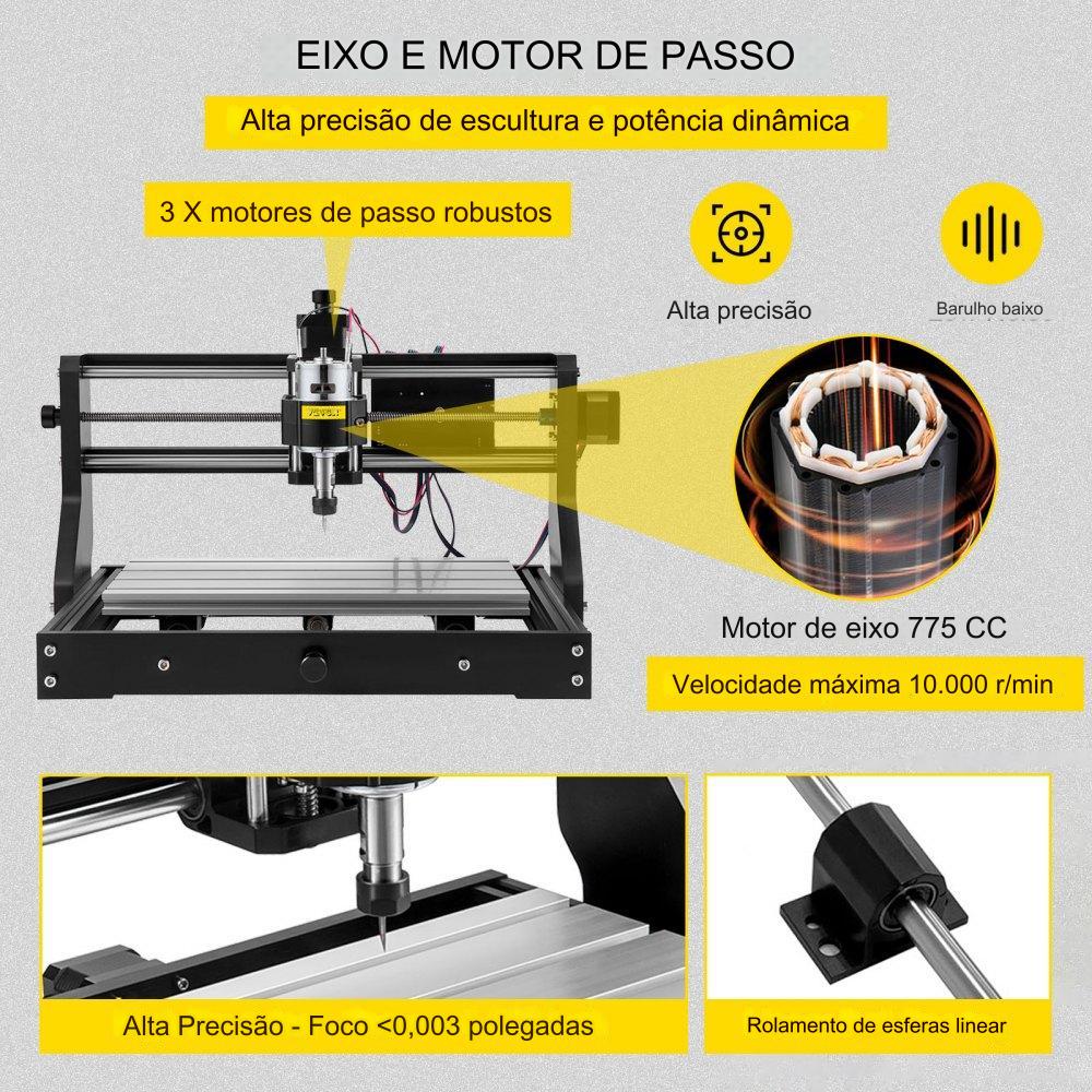 Máquina de Fresagem CNC 3018 Pro com Controlador Offline