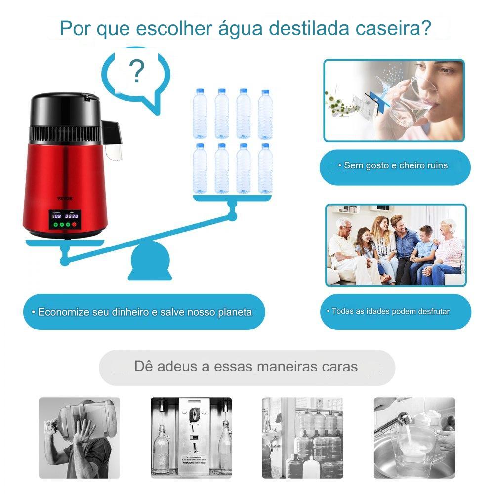 Destilador de Água (4L Filtro)