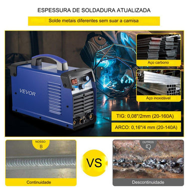 Máquina de Solda TIG Inversora  220V 160A