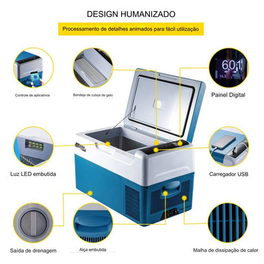 Mini Caixa de Refrigeração Portátil (22L)