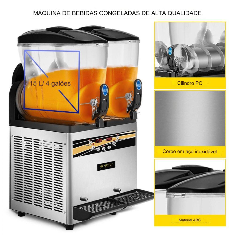 Máquina de Slushy de 2x15L (800W)