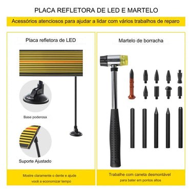 Kit de Reparação de Mossas Profissional  89 Peças