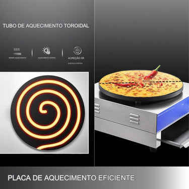 Crepeira Elétrica de 40 cm - Placa de Crepes Comercial