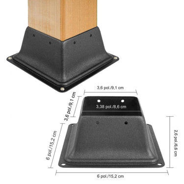 Base para Poste de Convés 4x4 (Pacote com 5)