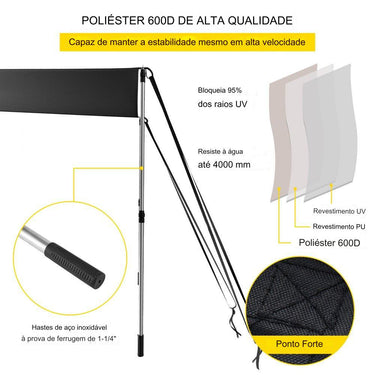 Toldo Bimini para Barco (1.52x1.52m Azul)