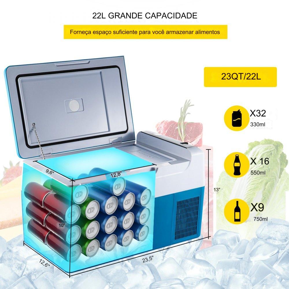 Mini Caixa de Refrigeração Portátil (22L)